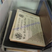 War Ration books, other old paper