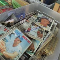 Small tub w/ lid--sports and collector cards