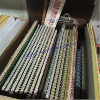 Spiral notebooks, clip board, legal tablets,rulers