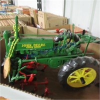 JD Model A precision tractor w/ cultivator, tag