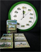 Battery Operated John Deere Clock and Metal