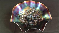 Vintage 9 inch Northwood carnival glass bowl