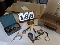 group of watches and box