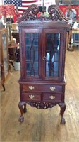 68 x 27 x 12 antique small china cabinet