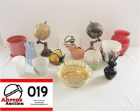 Flower Pots, Mini-Globes (2), Vases