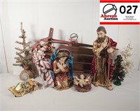 Sleigh, Set of Mary (Approx.. 18"), Joseph, Baby