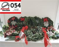 Lot of Christmas Wreathes and Bows