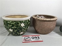 2 - 12" decorative planters