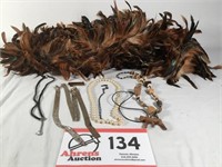 Misc. Jewelry, brown feather boa