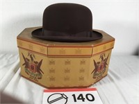 Knox New York brown derby hat (7 3/8")