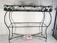 Iron plant stand (38" wide; 33" tall; 15" deep)