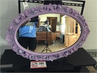Purple oval mirror (43" x 29")