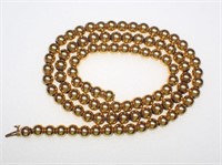 Antique 14K Gold Bead Necklace 15.9g TW