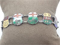 VTG Sterling & Enamel Canadian Province Bracelet