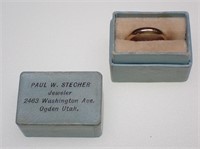 Antique Gold Child's Ring in Original Box