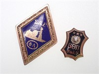 Vintage Sigma Alpha Epsilon & Beta Theta Pi Pins