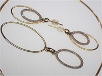 10K YG Earring 17.5" L Necklace Set 4.9g TW