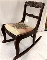 Rose Carved Rocking Chair