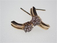 10K YG Diamond Earrings 1.8g TW