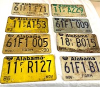 Lot of 8 Used Vintage Tags/Licenses Plates