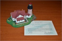 Danbury Mint West Quoddy Head Lighthouse Sculpture