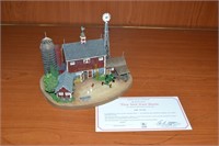 Danbury Mint Old Red Barn & John Deere Sculpture