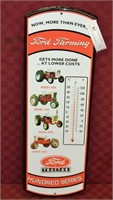 24" Ford Tractor Metal Thermometer Sign
