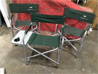 3 Folding Camping Chairs