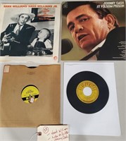 5 records Johnny Cash Hank Williams Luke Drifter