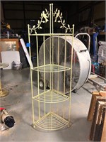 Vintage Wrought Iron Plant Stand, 4'9" tall