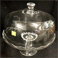 Clear Glass Cake Plate