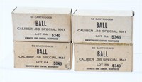 Remington Ball .38 SPL Ammo Boxes (4) Pistol