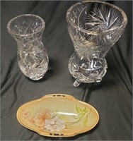 RS GERMANY PORCELAIN & Lead Crystal Vases