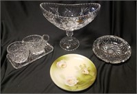 RS GERMANY PORCELAIN & Lead Crystal Accent Pieces