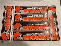 Lot of 6 Vintage Cleveland Browns Bumper Sticker