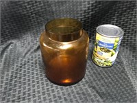 Amber Drug Store Glass Jar -no lid