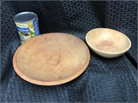 Set of 2 Small Wooden Bowls