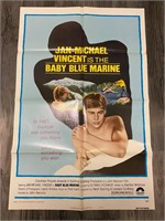 Vintage 70s Baby Blue Marine Movie Poster