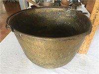 Hand Hammered Brass Bucket w/ Handle