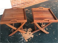 Folding Redwood Outdoor Tables