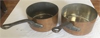 Pair of Heavy Copper Pans - Made in France