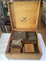 Wood Trunk w/ Engraving Contents