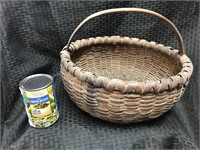Early primitive gathering basket-w/single handle