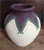 Handpainted Clay Vase