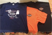 Lot of 3 Harley Davidson Tshirts XXL - Lot A