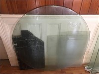 1 Piece of Heavy Round Beveled Tabletop Glass