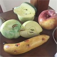4 pc. Ceramic Fruit