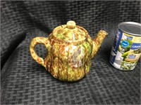 Small brown and green Spongeware pitcher