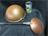 Hammered Copper Mixing Bowl and Spatula