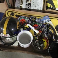 Iowa Hawkeye items--mugs, mini helmet, patches,etc